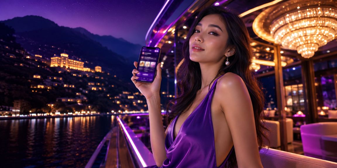 Người dùng tại Sa Pa xem giao diện casino di động trong ánh sáng neon buổi tối